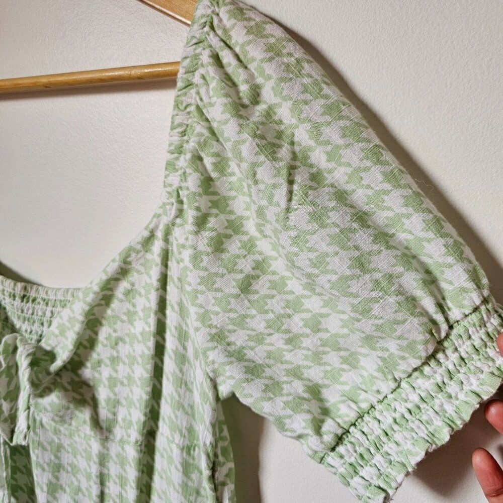 Never Worn Roxy Houndstooth Pattern Milkmaid Styl… - image 7